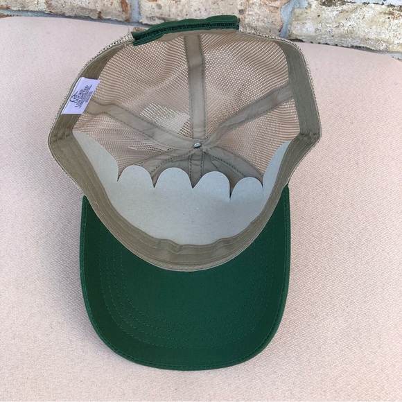 Ducks Unlimited Canvas Mesh Back Trucker Style Green Tan Cap - Picture 6 of 11